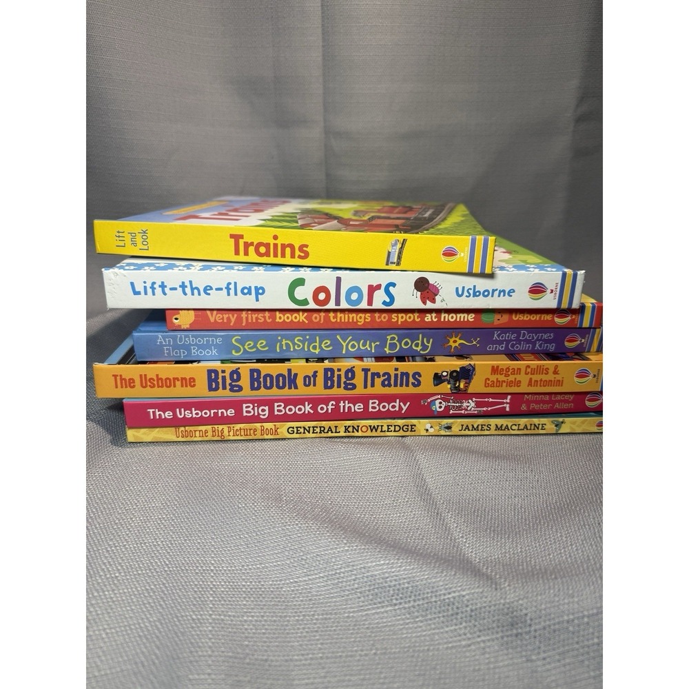 Lot of 7 Usborne Lift-the-Flap Questions and Answers Picture‎ Books Hardcover